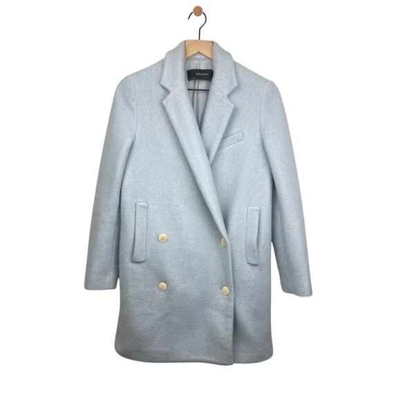 Zara Double Breast Coat Sky Blue XS - Picture 2 of 9